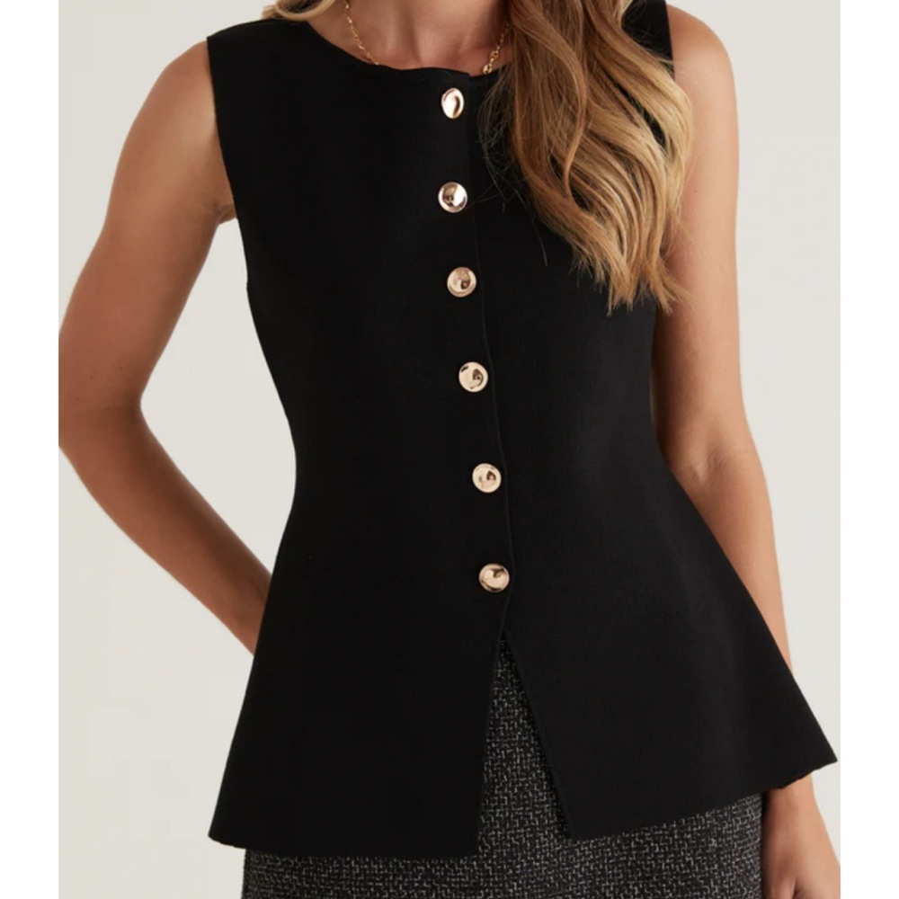 Knit Vest - Black